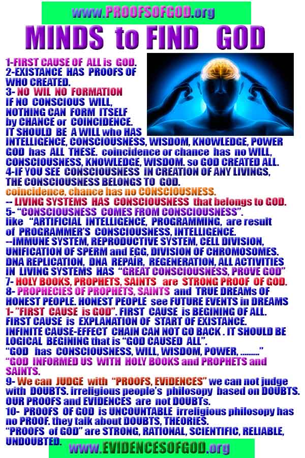 Proofs and Evidences of God, Proofs of God, Evidences of God exists